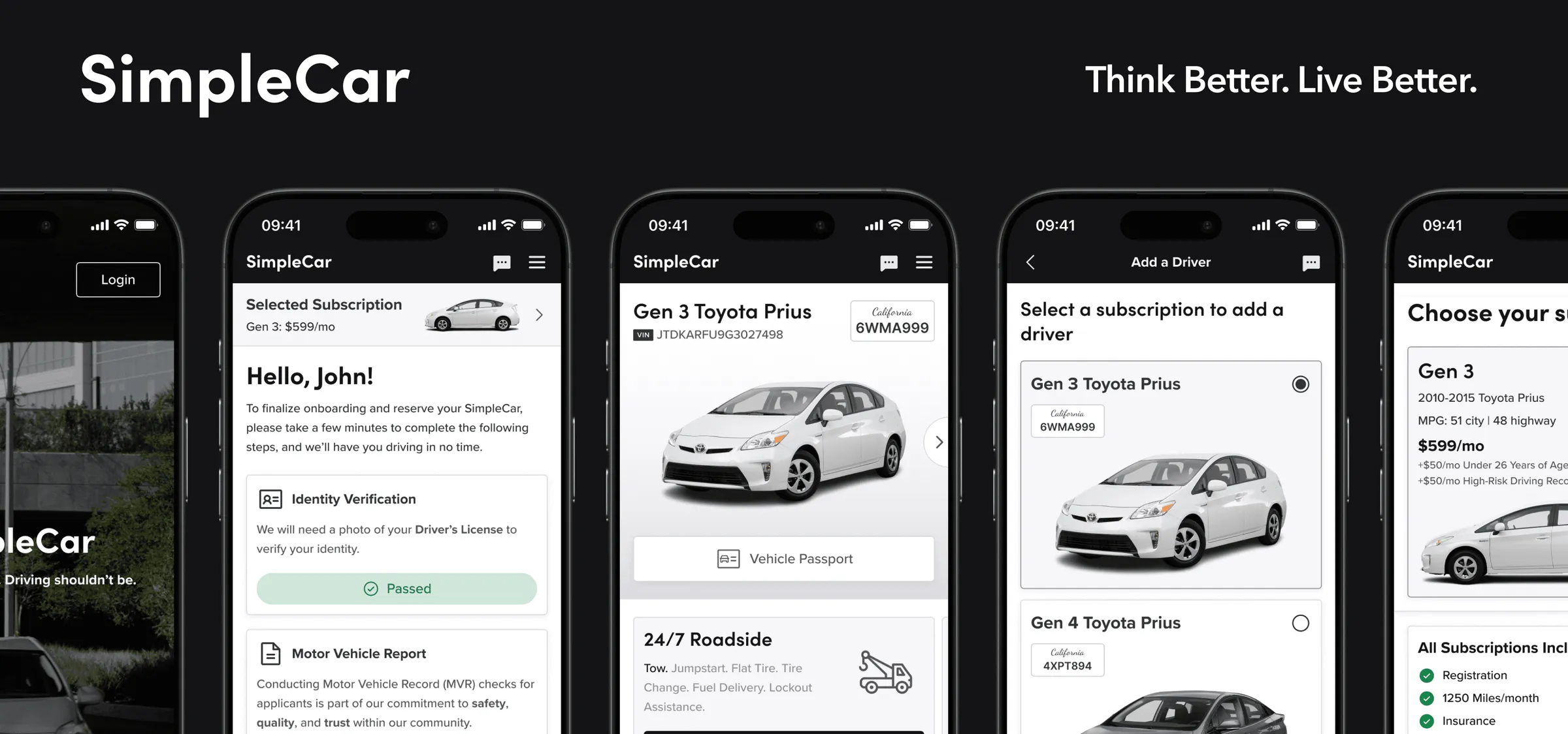 SimpleCar screen 1