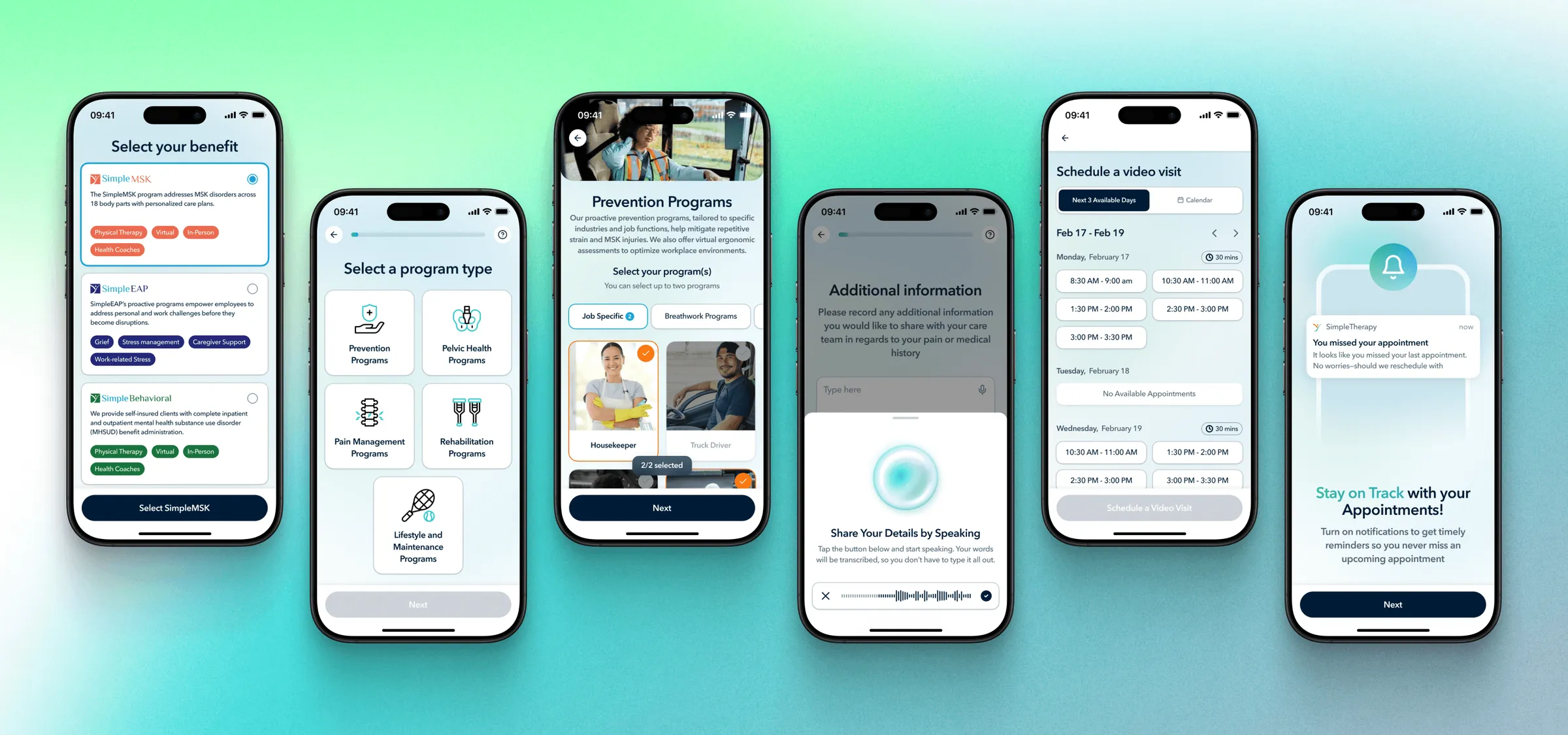 SimpleTherapy screen 3
